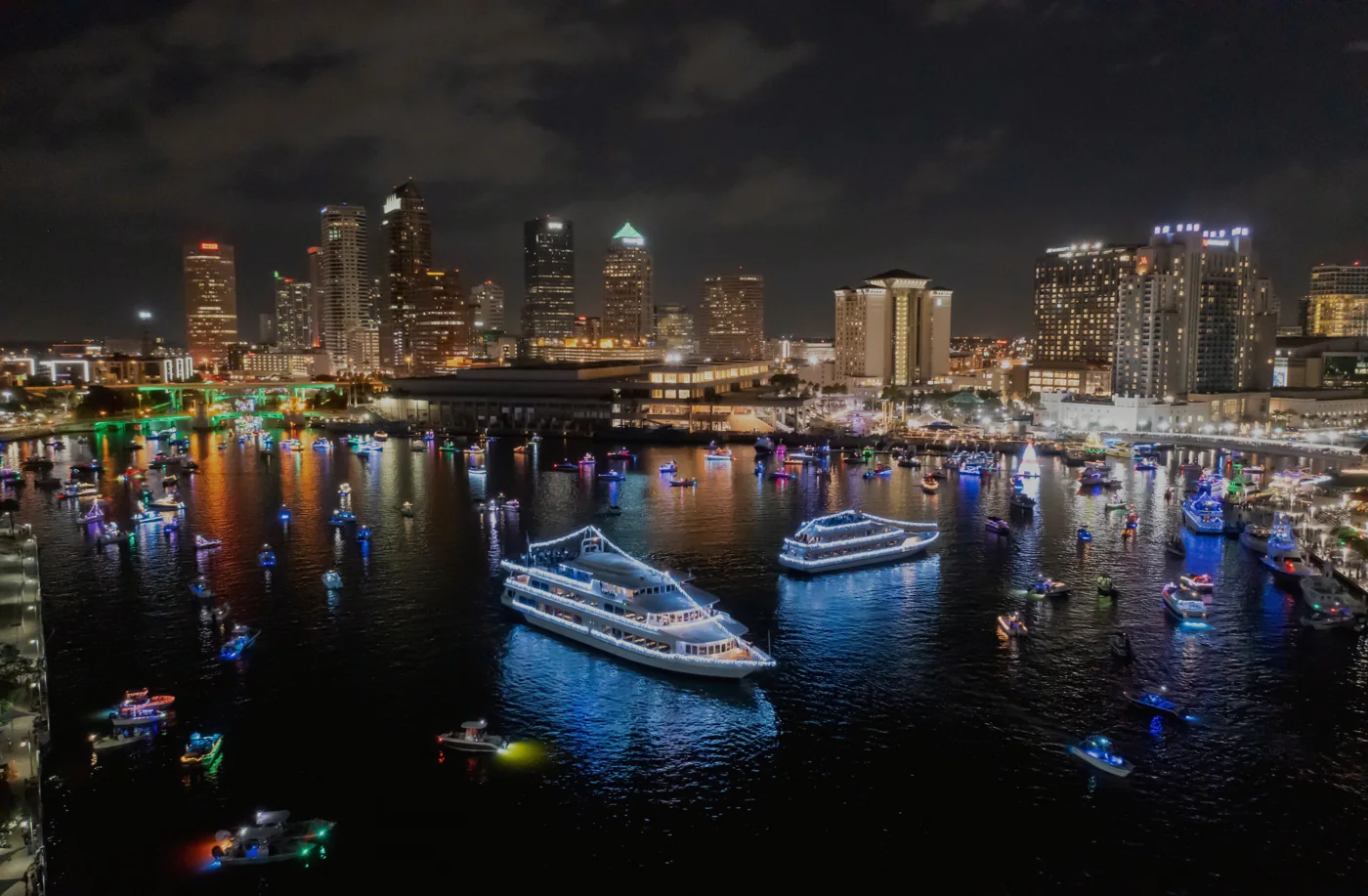 Tampa Bay skyline at night